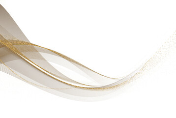 Fototapete - Abstract Gold Wave Design Element. Glowing Smooth Wavy Line