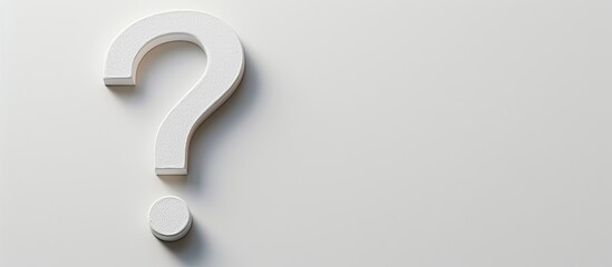 Sticker - Design featuring a question mark and a blank area for text on a white background. with copy space image. Place for adding text or design