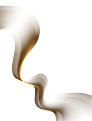 Wall Mural - Abstract shiny color gold wave design element. Flow Golden Wavy lines
