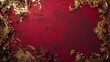 © Ghazala - A majestic royal abstract background in deep crimson red and gold, featuring elaborate baroque designs and opulent textures