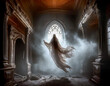 © Antonio ciero - aparición de un fantasma en una mansión encantada
