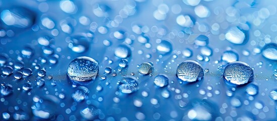 Aufkleber - Pristine water droplets glisten in the light against a copy space image