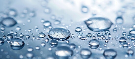Aufkleber - Pristine water droplets glisten in the light against a copy space image