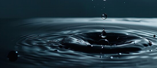 Aufkleber - Water droplet on a clean surface with copy space image