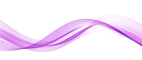 Wall Mural - Abstract Purple Wave Design Element. Glowing Smooth Wavy Line