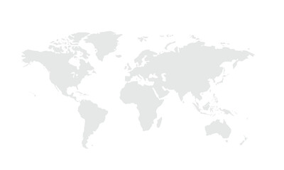  World map Grayscale,isolated on white background for website layouts,background,education, precise,customizable,Travel worldwide,map silhouette backdrop,earth geography, political,reports.