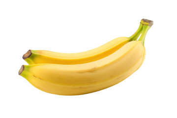 Wall Mural - A Pair of Perfectly Ripe Bananas, Ready for Enjoyment on a White or Clear Surface PNG Transparent Background