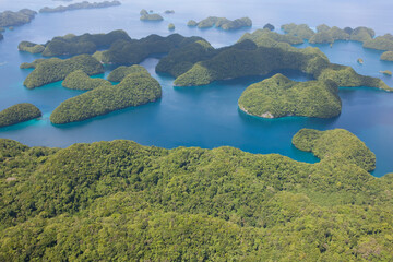 Sticker - Palau islands view from above on a sunny autumn day