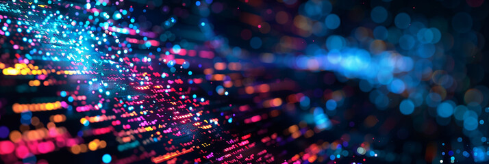Software development, digital technology concept. Software developer, coding web banner or background 