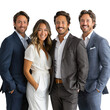© SuperPixel Inc - Front view mid body shot of 4 real estate agents smiling isolated on a white transparent background.png