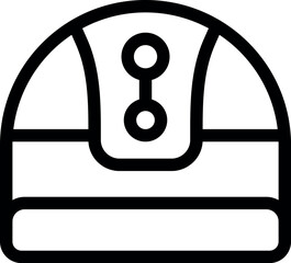 Poster - Simple line icon of a hard hat, typically worn by engineers on construction sites