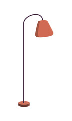 cozy standing floor lamp in scandinavian style. vector illustration in flat cartoon style. isolated 