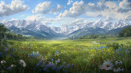 Canvas Print - Mountain Meadow.