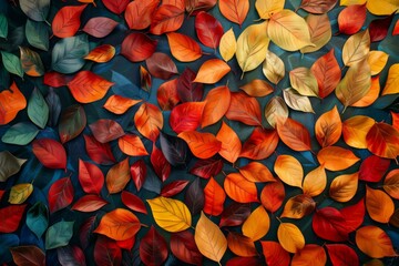 Canvas Print - Autumn Leaves Background