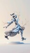 © Jiraphiphat - Illustrate a robotic character elegantly merging traditional folk dance elements