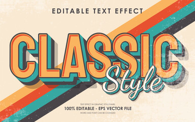 Wall Mural - Editable Classic Style Retro Text Effect