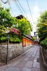 Poster - Street in Higashiyama District in Kyoto Japan