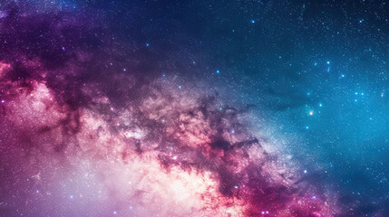 Wall Mural - stunning view of the galaxy with vibrant colors and countless stars, showcasing the wonders of the u