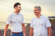 © Louis-Paul Photo - family at beach on summer time, father and son having fun
