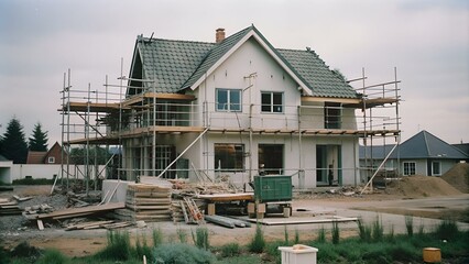 chantier de la construction d'une maison