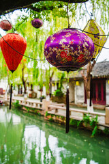 Wall Mural - Zhouzhuang, China - December 3 2023 : Historical center in fall, HDR Image