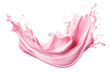 © HRStudio - Strawberry yogurt splash or pink milk isolated on transparent background