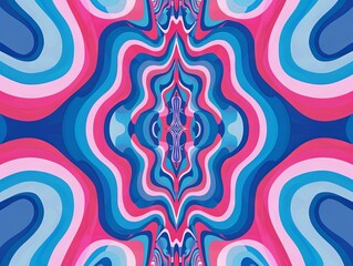 Wall Mural - Abstract Swirling Pattern in Blue and Pink