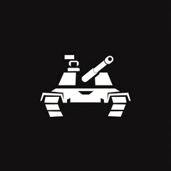 Wall Mural - tank icon set. weapon, war and army symbol. isolated vector image for military infographics and web design
