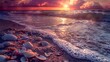 © Yelena - Sunset on the coast waves gently rolling