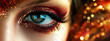 © Rafiq - Dramatic Eye Makeup Facebook Cover Photo with Rich, Glittering Colors and Intense Detail