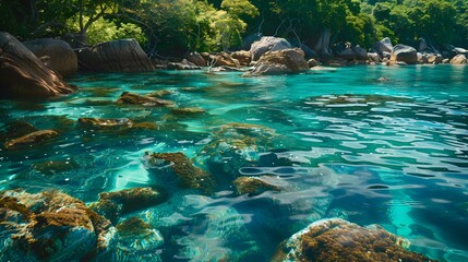 Sticker - A marine reserve with turquoise waters home