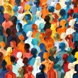 © furyon - diverse crowd of paper cutout figures representing various ethnicities and cultures colorful silhouettes create a unified yet individualistic composition