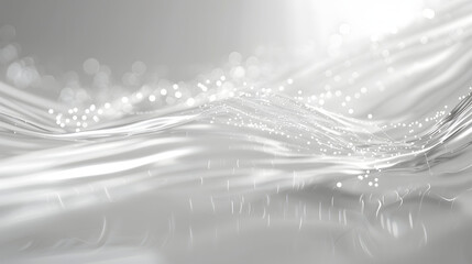 Wall Mural - white background with gray gradient, some fiber optic elements, and some white lines to simulate the