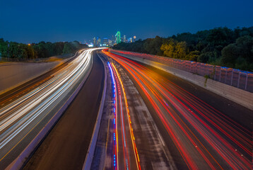 Wall Mural - Road to Dallas,Texas long exposure, 