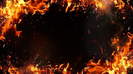 Canvas Print - uhd 4k resolution captures the intricate details of fire particles and sparks, creating a stunning a