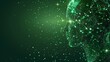 © Simon - Artificial intelligence and modern technology concept. Glowing human face on a green background. AI learning, virtual data network and cybersecurity.