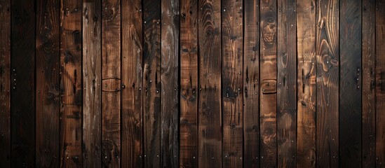 Aufkleber - Rustic old brown wooden texture background with a dark timber hue, suitable for a long panoramic banner with ample copy space image.
