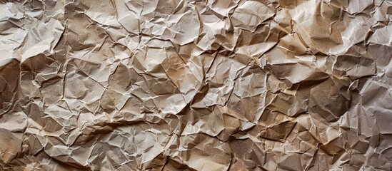 Aufkleber - Texture of crumpled brown recycled paper with a rough finish, ideal for a copy space image.