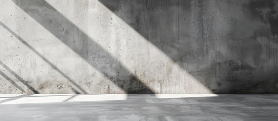 Aufkleber - Utilize concrete wall and floor with light and shadow backgrounds for product display, presentations, and cover banner designs, offering ample copy space image.