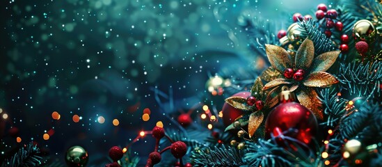 Poster - Background for Christmas and New Year holidays with space for additional images.