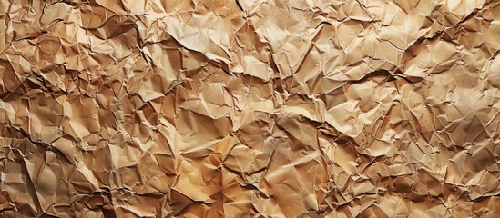 Aufkleber - Texture of crumpled brown recycled paper with a rough finish, ideal for a copy space image.