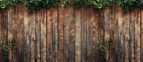 Aufkleber - Vintage wooden fence with a natural wood texture as a background, providing a copy space image for a banner.