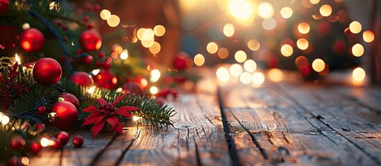 Poster - Festive Christmas setting with space for text in the image.