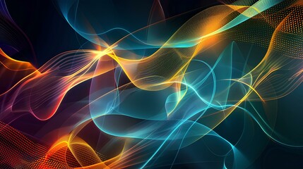 Wall Mural - Abstract Lines background with dynamic