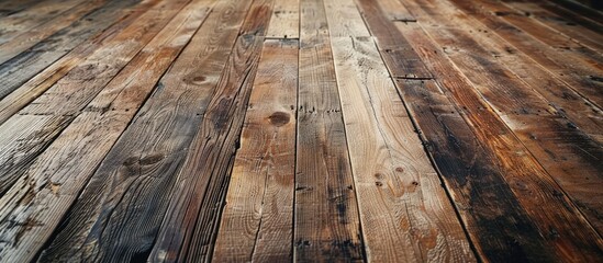 Aufkleber - A weathered floor with a distressed appearance, suitable for a copy space image.