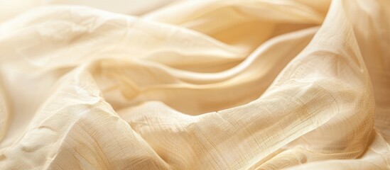 Poster - Background of soft beige textile providing copy space image.