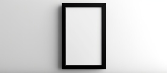 Leinwandbilder - Rectangular black photo frame isolated that provides clear copy space image.