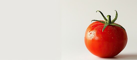 Wall Mural - A ripe tomato with copy space image.