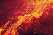 © photalinka - Abstract yellow flames on red background