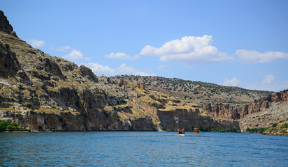 Rumkale, located in Gaziantep, Turkey, has survived from the ancient period. Many tourists want to see this place.